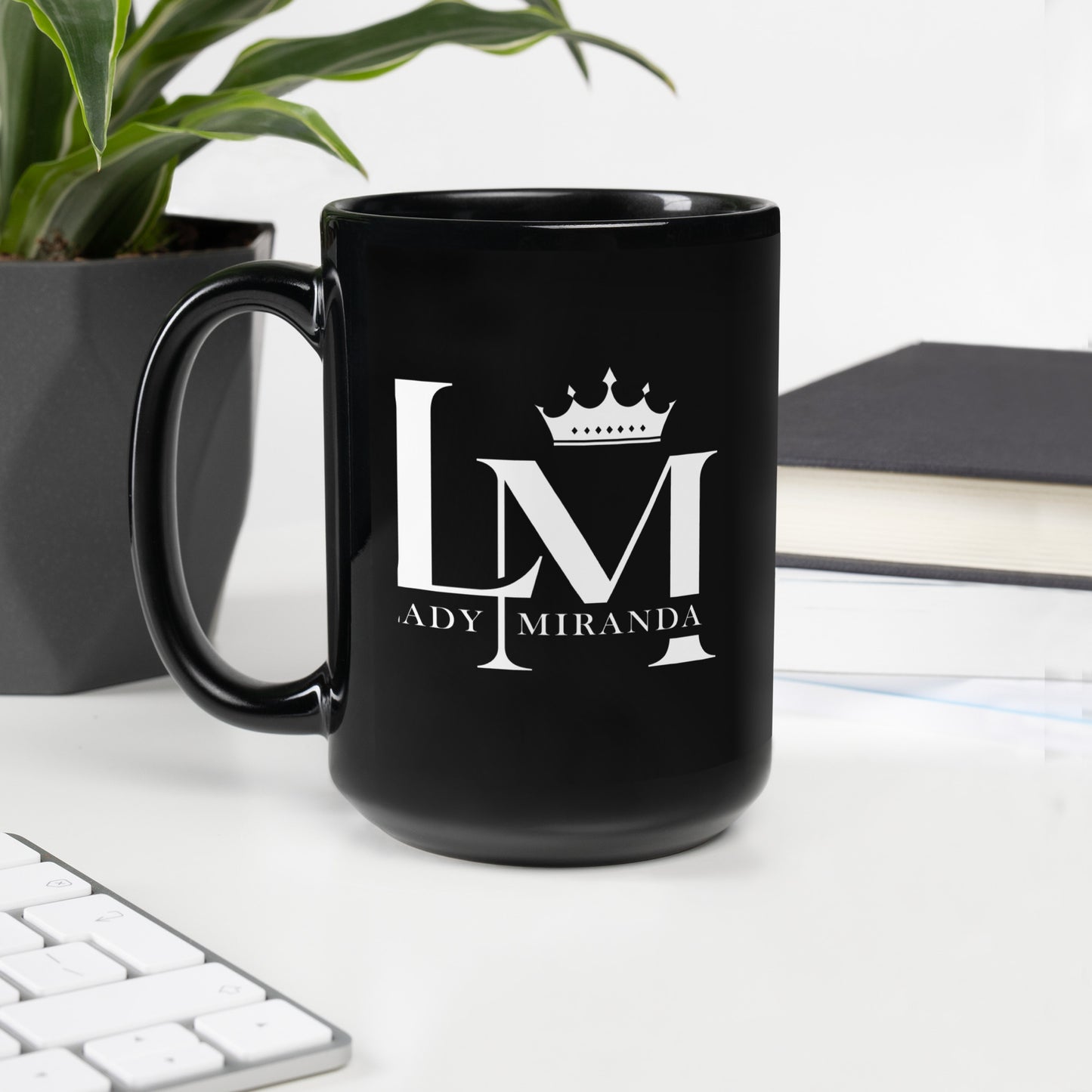 Lady Miranda: Black Glossy Mug
