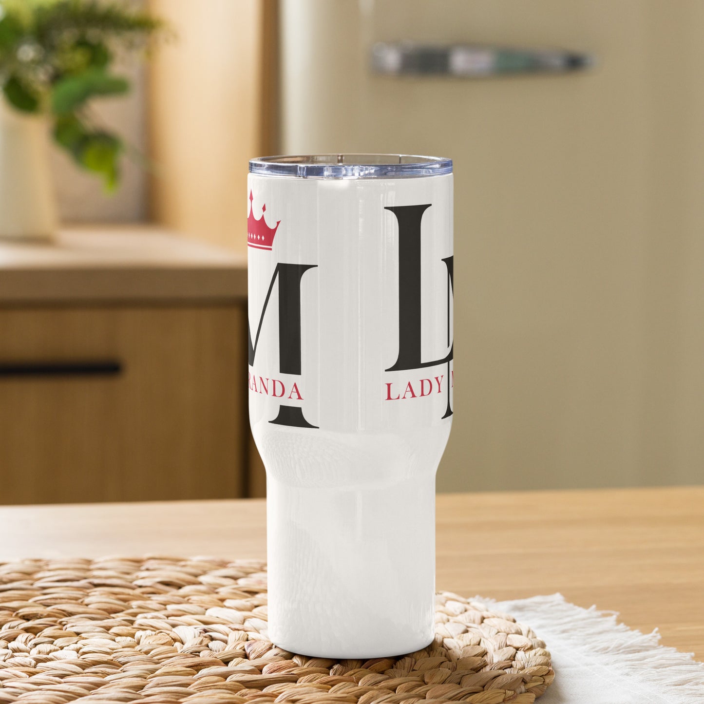 Lady Miranda: Travel mug with a handle