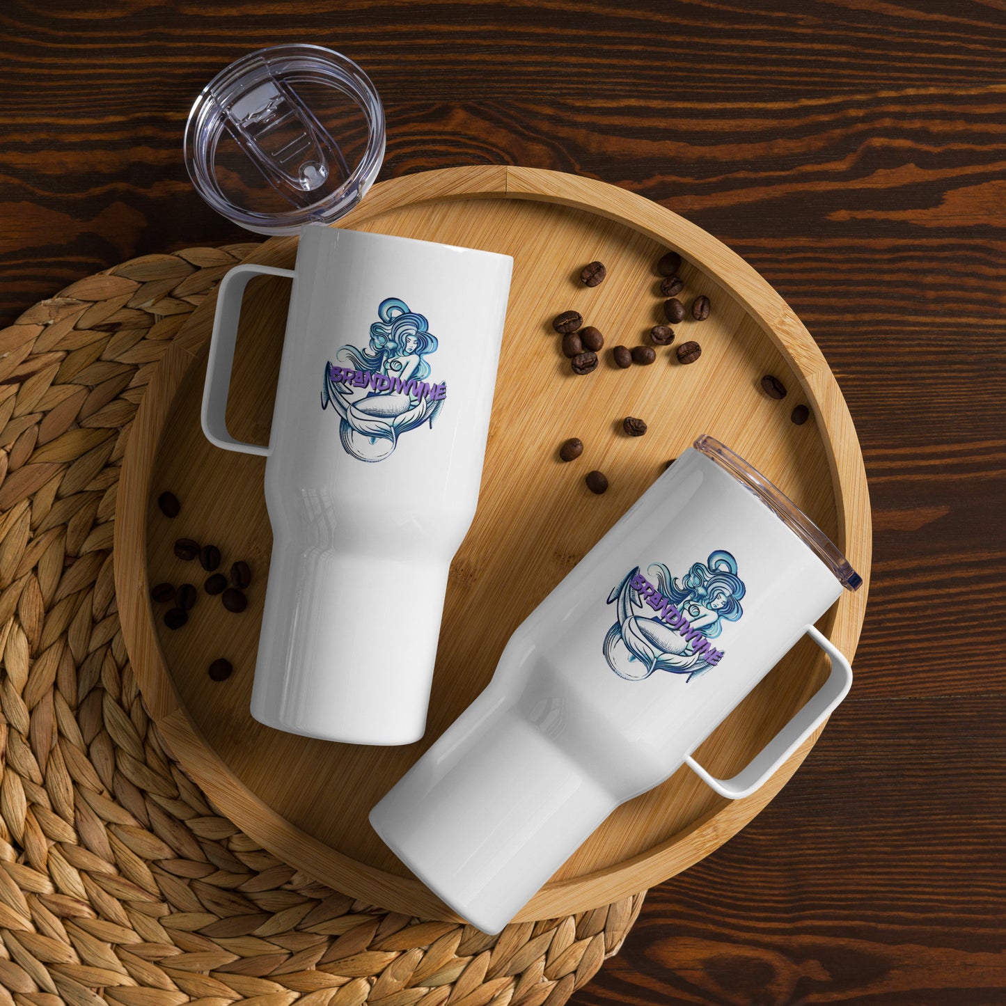 BrandiWyne: Travel mug with a handle