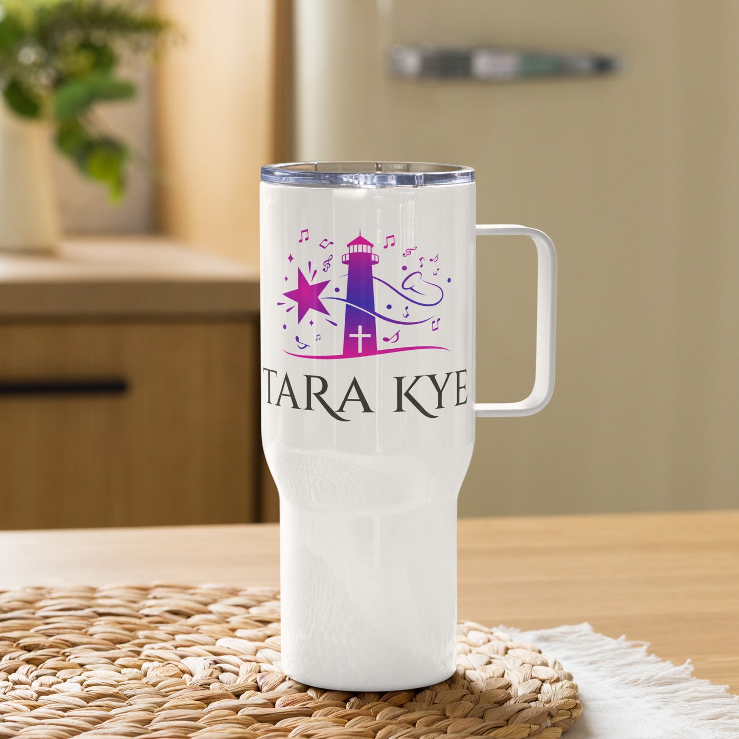 Tara Kye: Travel mug with a handle